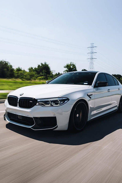 2018-2020 BMW F90 M5 And Competition MP Style Carbon Fiber Front Splitters (NOT LCI) - Carbonado Aero