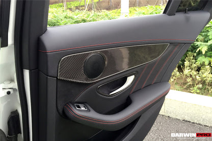 2015-2021 Mercedes Benz W205 C63/S AMG Sedan Carbon Fiber Interior Door Panel Trim Cover Strip - DarwinPRO Aerodynamics