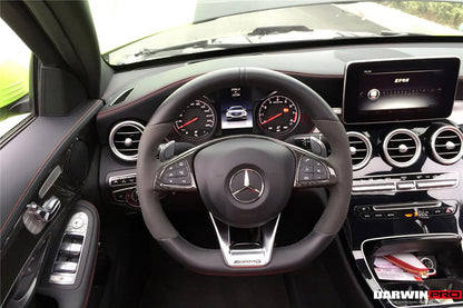 2015-2021 Mercedes Benz W205 C63 AMG Carbon Fiber Interior Steering wheel Trim - DarwinPRO Aerodynamics