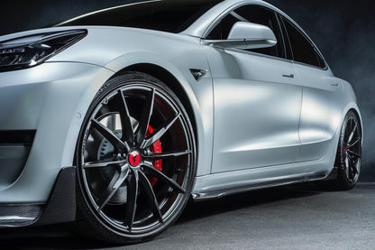 2017-2023 Tesla Model 3 VRS Style Carbon Fiber Side Skirts - Carbonado