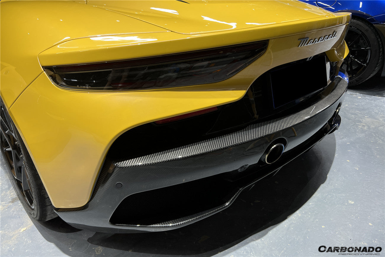 2020-UP Maserati MC20 OE Dry Carbon Fiber Rear Lip Diffuser - Carbonado