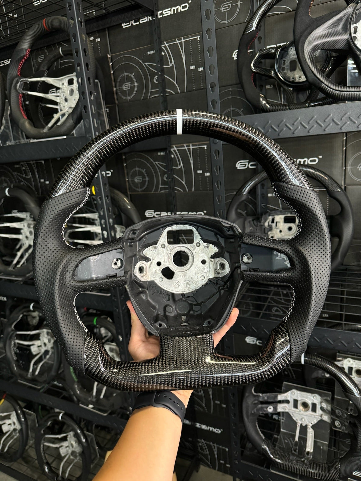 Carismo Steering Wheel For Audi (B8 Wheel) - Sport - Gloss Carbon - Perforated Leather