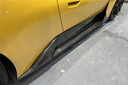 2020-UP Maserati MC20 OE Dry Carbon Fiber Side Skirts - Carbonado