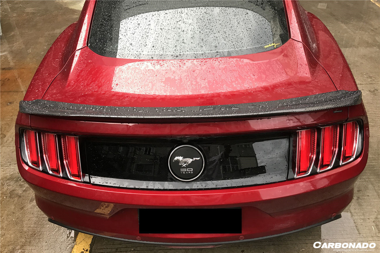 2014-2022 Ford Mustang BM Style Carbon Fiber Trunk Spoiler - Carbonado