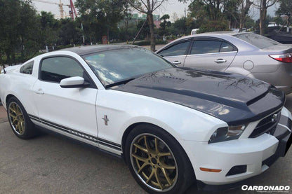 2005-2009 Ford Mustang GT/V6 Black Momba BC1 Style Hood - Carbonado Aero