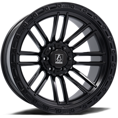AXE WHEELS ICARUS SATIN BLACK 22x12 ET-44 8x165 (Square Set of 4)