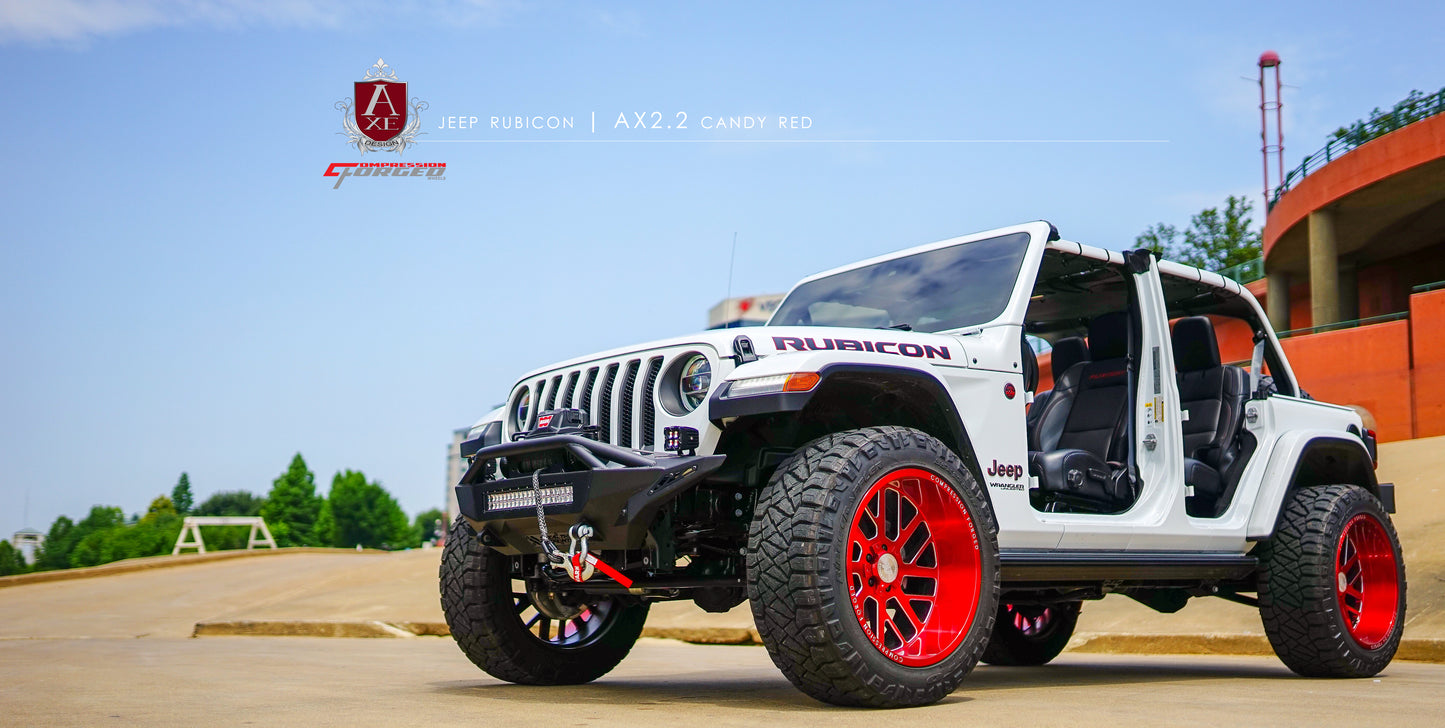 AXE WHEELS AX2.2 RED 22x12 ET-44 8x165 (Square Set of 4)