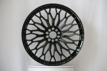 E117 Gloss Black 22x9.0 ET25 5x114.3.120 - Square Set (4 Wheels)