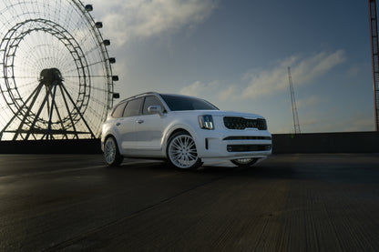AXE WHEELS CF2 BLACK AND POLISHED FACE 22 (22x9 / 22x10.5) 5x108 (Staggered Set of 4)