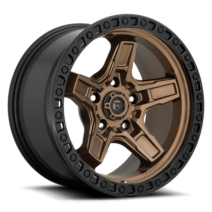 Fuel Off-Road Kicker D699 17x9 -12 5x127mm 71.5mm Matte Bronze Black Bead Ring