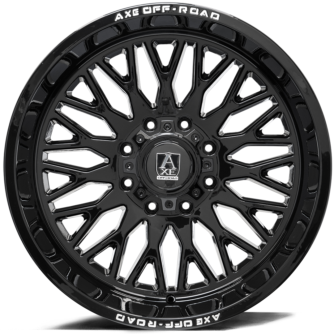 AXE WHEELS KRATOS GLOSS BLACK 22x12 ET-44 6x139 (Square Set of 4)