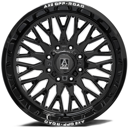 AXE WHEELS KRATOS GLOSS BLACK 22x12 ET-44 8x165 (Square Set of 4)