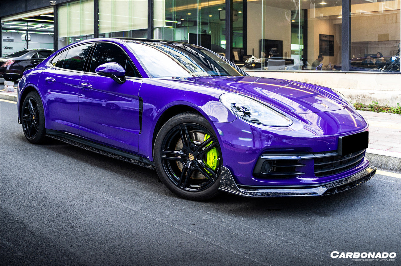2017-2023 Porsche Panamera 971 4/4S/GTS/Turbo S OD Style Front Lip - Carbonado