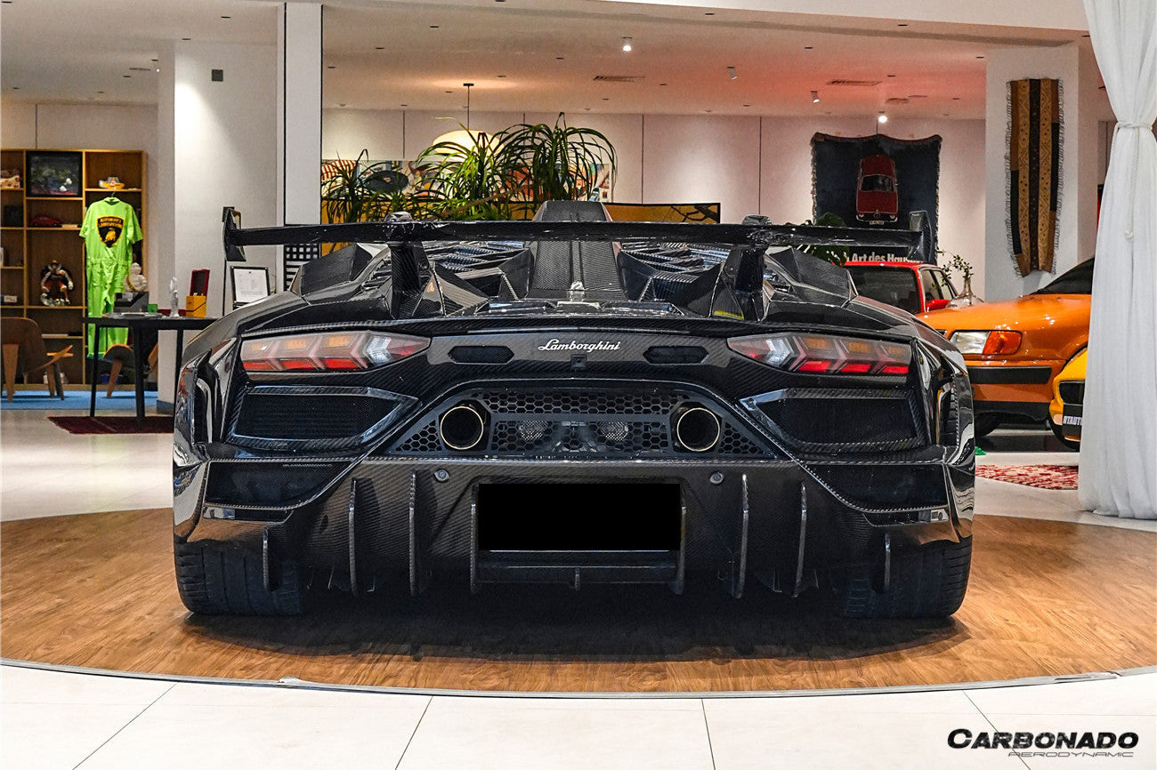 2011-2021 Lamborghini Aventador Coupe CA Style Carbon Fiber Engine Hood And Wing  | Fits LP700, LP720, LP750, LP740