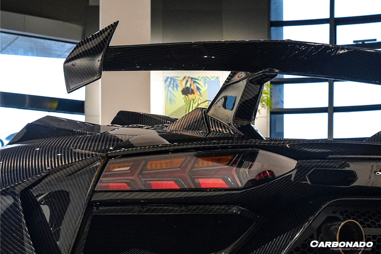2011-2021 Lamborghini Aventador Coupe CA Style Carbon Fiber Engine Hood And Wing  | Fits LP700, LP720, LP750, LP740