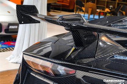 2011-2021 Lamborghini Aventador Coupe CA Style Carbon Fiber Engine Hood And Wing  | Fits LP700, LP720, LP750, LP740