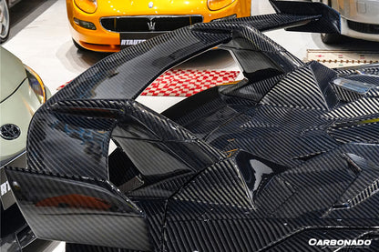 2011-2021 Lamborghini Aventador Coupe CA Style Carbon Fiber Engine Hood And Wing  | Fits LP700, LP720, LP750, LP740