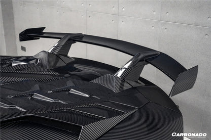 2011-2021 Lamborghini Aventador Coupe CA Style Carbon Fiber Engine Hood And Wing  | Fits LP700, LP720, LP750, LP740