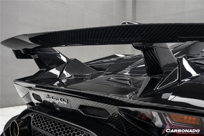2011-2021 Lamborghini Aventador Coupe CA Style Carbon Fiber Engine Hood And Wing  | Fits LP700, LP720, LP750, LP740