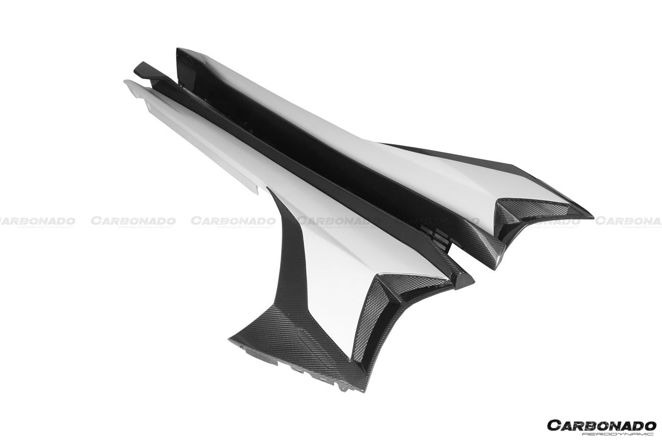 2011-2021 Lamborghini Aventador LP700 LP740 LP750 Coupe/Roadster SVJ Style Part Dry Carbon Fiber Side Skirts - Carbonado