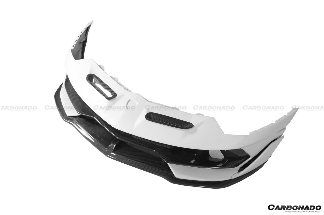 2011-2021 Lamborghini Aventador LP700 LP740 LP750 Coupe/Roadster SVJ Style Part Dry Carbon Fiber Front Bumper - Carbonado