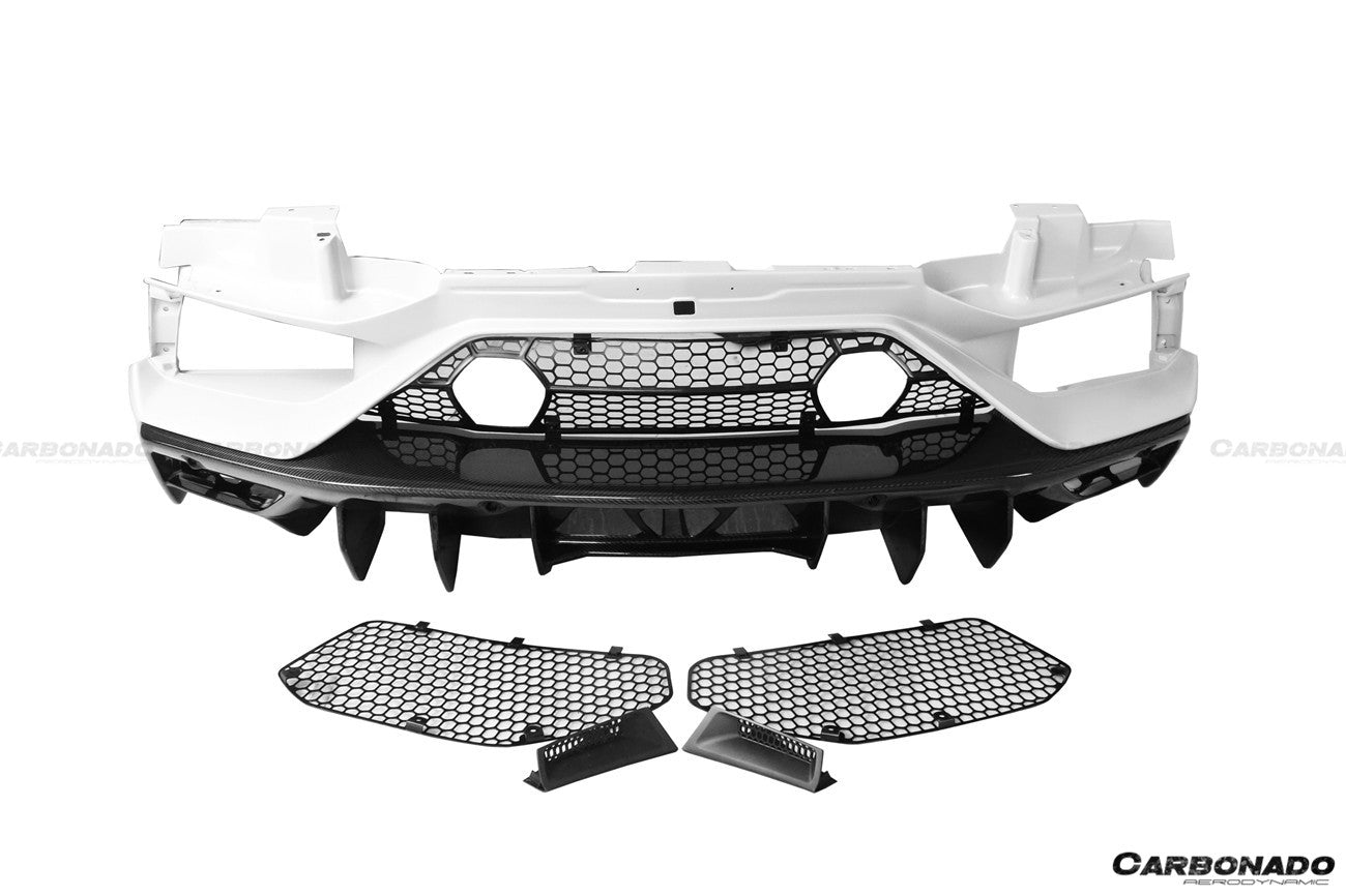 2011-2021 Lamborghini Aventador LP700 LP740 LP750 Coupe/Roadster SVJ Style Part Dry Carbon Fiber Rear Bumper - Carbonado