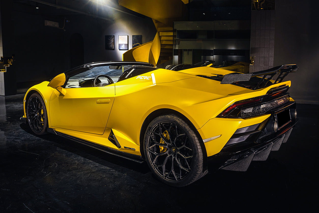 2015-2025 Lamborghini Huracan LP610 & LP580 & EVO & Tecnica  OD Style Dry Carbon Trunk Spoiler Wing With Base