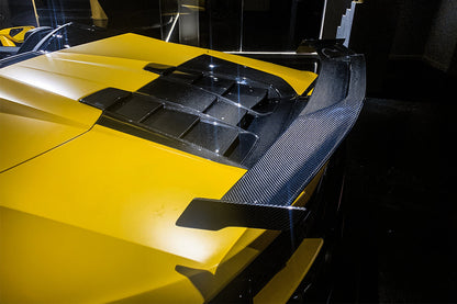 2015-2025 Lamborghini Huracan LP610 & LP580 & EVO & Tecnica  OD Style Dry Carbon Trunk Spoiler Wing With Base