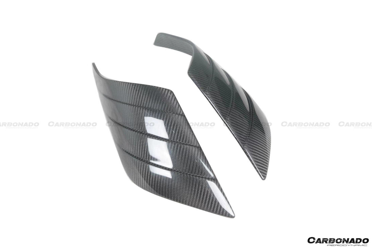 2020-UP Maserati MC20 SVD Style Dry Carbon Fiber Front Fender Patch - Carbonado