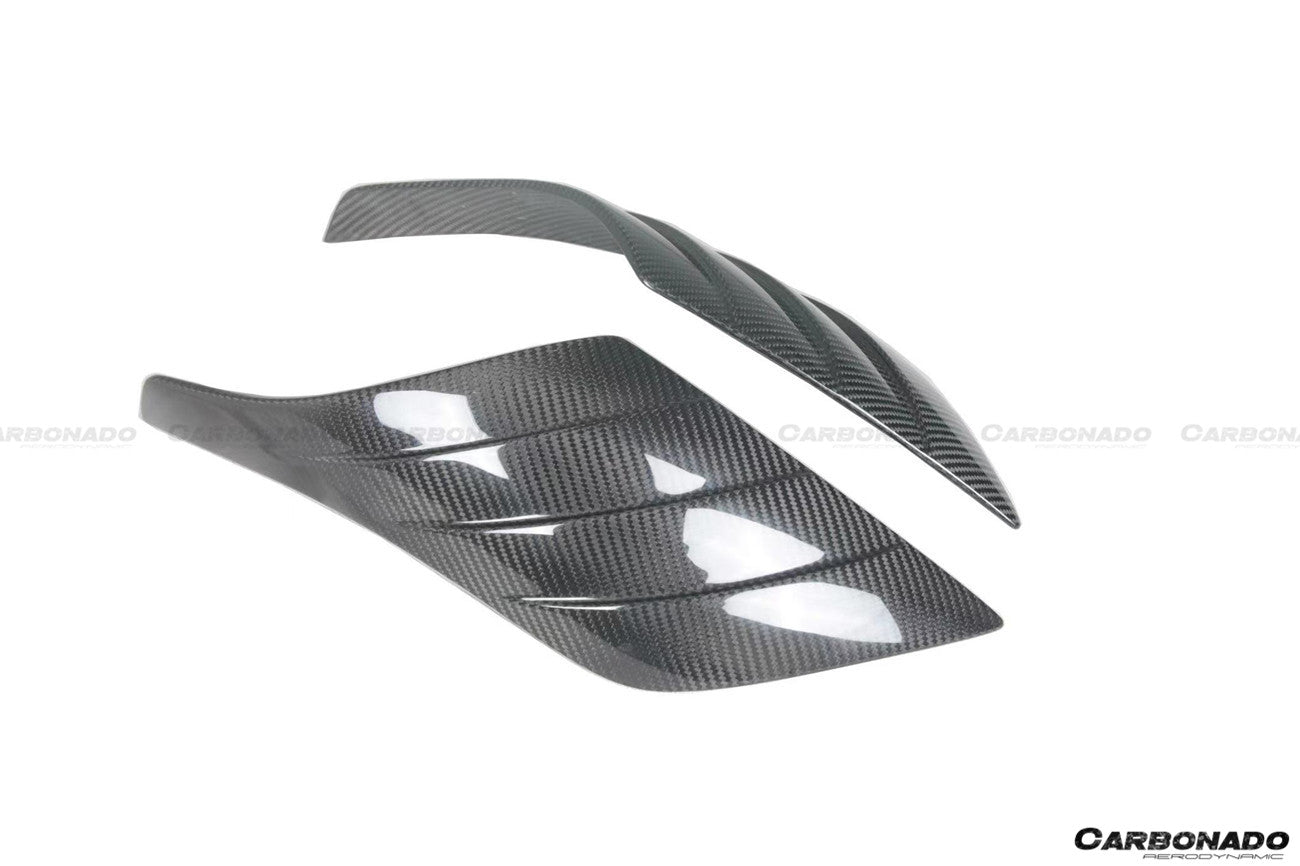 2020-UP Maserati MC20 SVD Style Dry Carbon Fiber Front Fender Patch - Carbonado