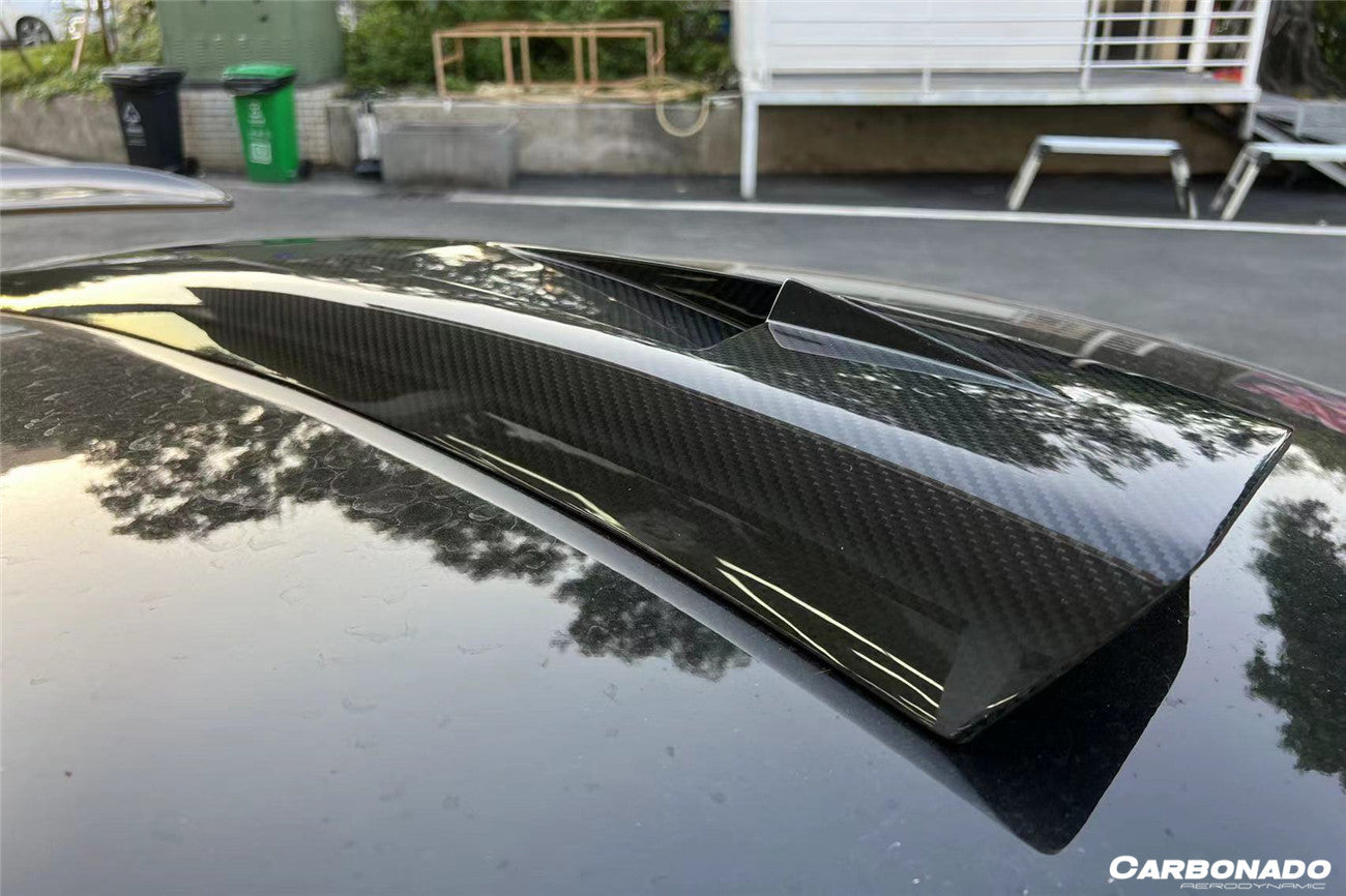 2020-UP Maserati MC20 SVD Style Dry Carbon Fiber Roof Scoop - Carbonado