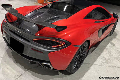 2015-2020 McLaren 540C 570S MS Style DRY Carbon Fiber Trunk Wing - Carbonado Aero