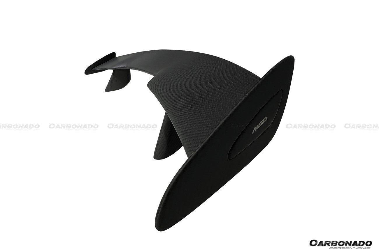 2020-2023 McLaren 570GT Only MS Style DRY Carbon Fiber Trunk Wing - Carbonado Aero