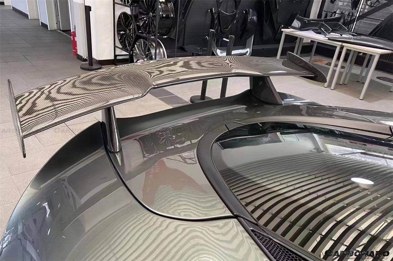 2020-2023 McLaren GT Only MS Style DRY Carbon Fiber Trunk Wing - Carbonado