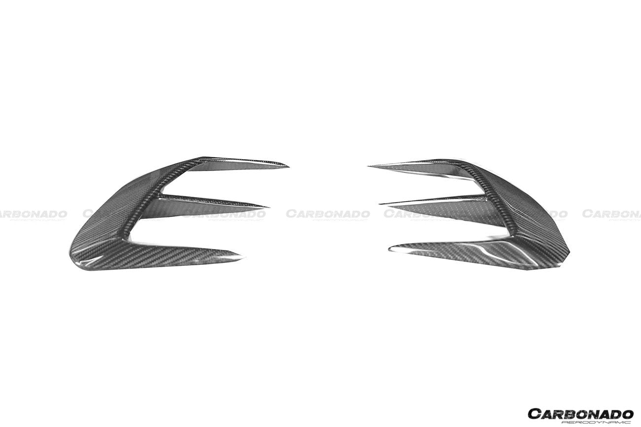 2017-2020 Mercedes Benz S63 W222 Sedan MSY Style Rear Bumper Vents - Carbonado