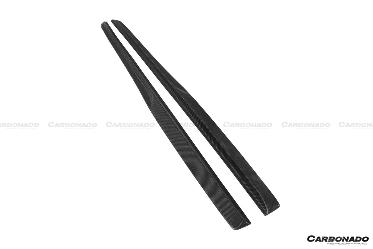 2015-2021 Mercedes Benz C-Class W205 Sedan PS Style Side Skirts - Carbonado