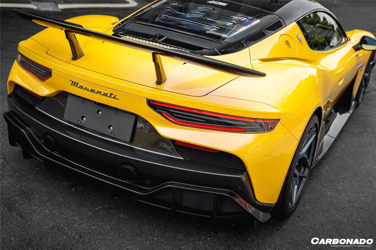 2020-UP Maserati MC20 SVD Style Dry Carbon Fiber GT Wing - Carbonado
