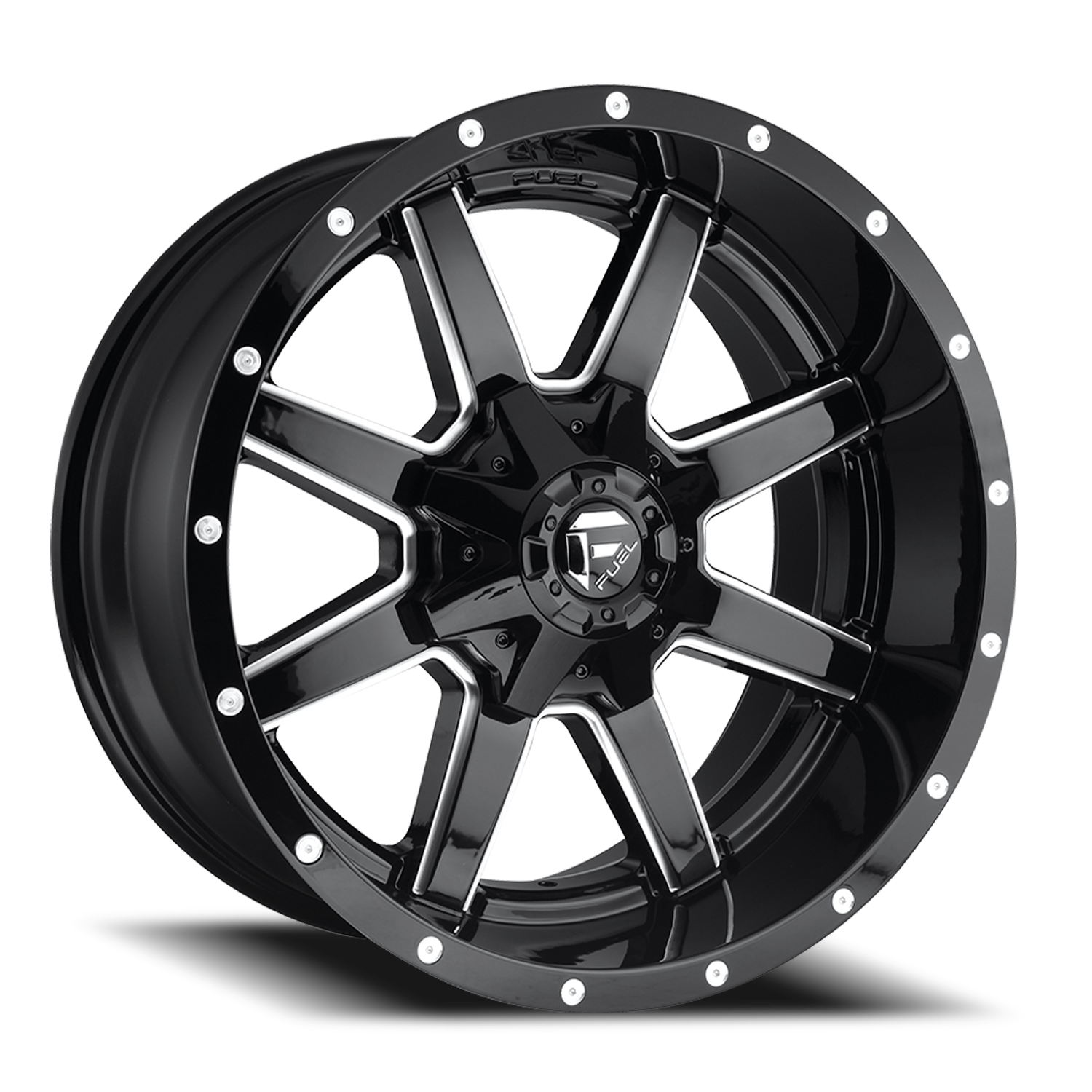 Fuel Off-Road Maverick D610 20x9 +1 8x180mm 125.2mm Gloss Black Milled