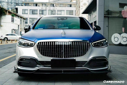 2021-UP Mercedes Benz S Maybach W223 4Matic Sedan MSY Style Dry Carbon Fiber Front Bumper Air Vents - Carbonado