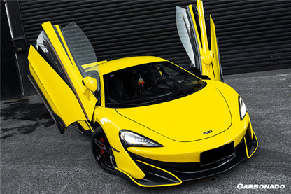 2015-2020 McLaren 540C 570S 600LT-Style Carbon Fiber Front Bumper Lip and Side Splitter