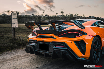 2018-2021 McLaren 600lt BKSS Style Partial Carbon Fiber Rear Bumper - DarwinPRO Aerodynamics