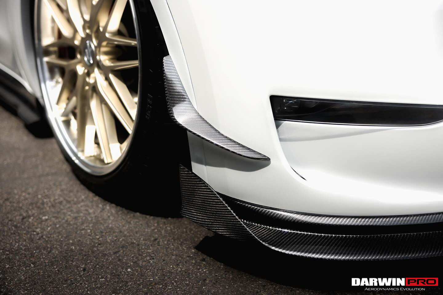 2020-2023 Tesla Model Y IMP Performance Carbon Fiber Front Canards - DarwinPRO Aerodynamics