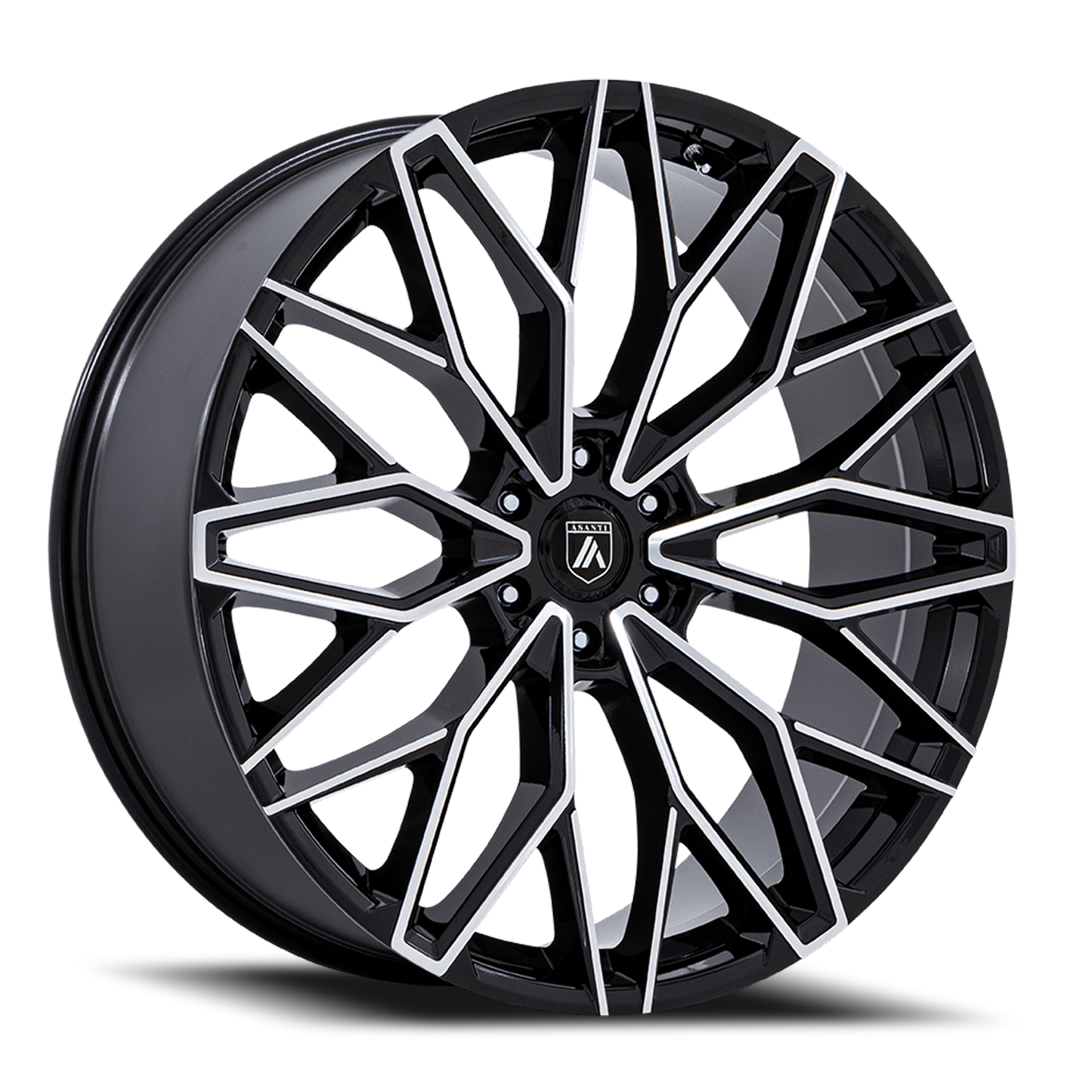Asanti Black Label Mogul 6 AB050 GBM 22x9.5 +25 6x139.7mm 106.1mm Gloss Black Machined Face