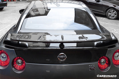 2008-2023 Nissan GTR R35 CBA DBA EBA BSE Style Carbon Fiber Trunk Spoiler Wing Ducktail Patch