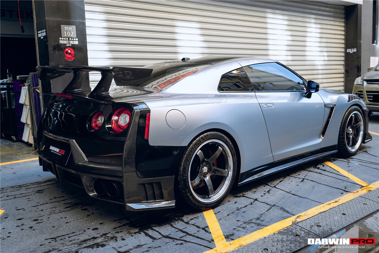 2008-2023 Nissan GTR R35 CBA DBA EBA 2024-Nismo Style Part Carbon Fiber Rear Bumper With Black Light - DarwinPRO Aerodynamics