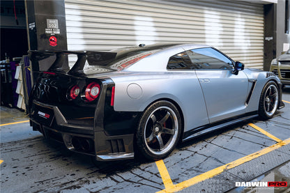 2008-2023 Nissan GTR R35 CBA DBA EBA 2024-Nismo Style Part Carbon Fiber Rear Bumper With Black Light - DarwinPRO Aerodynamics