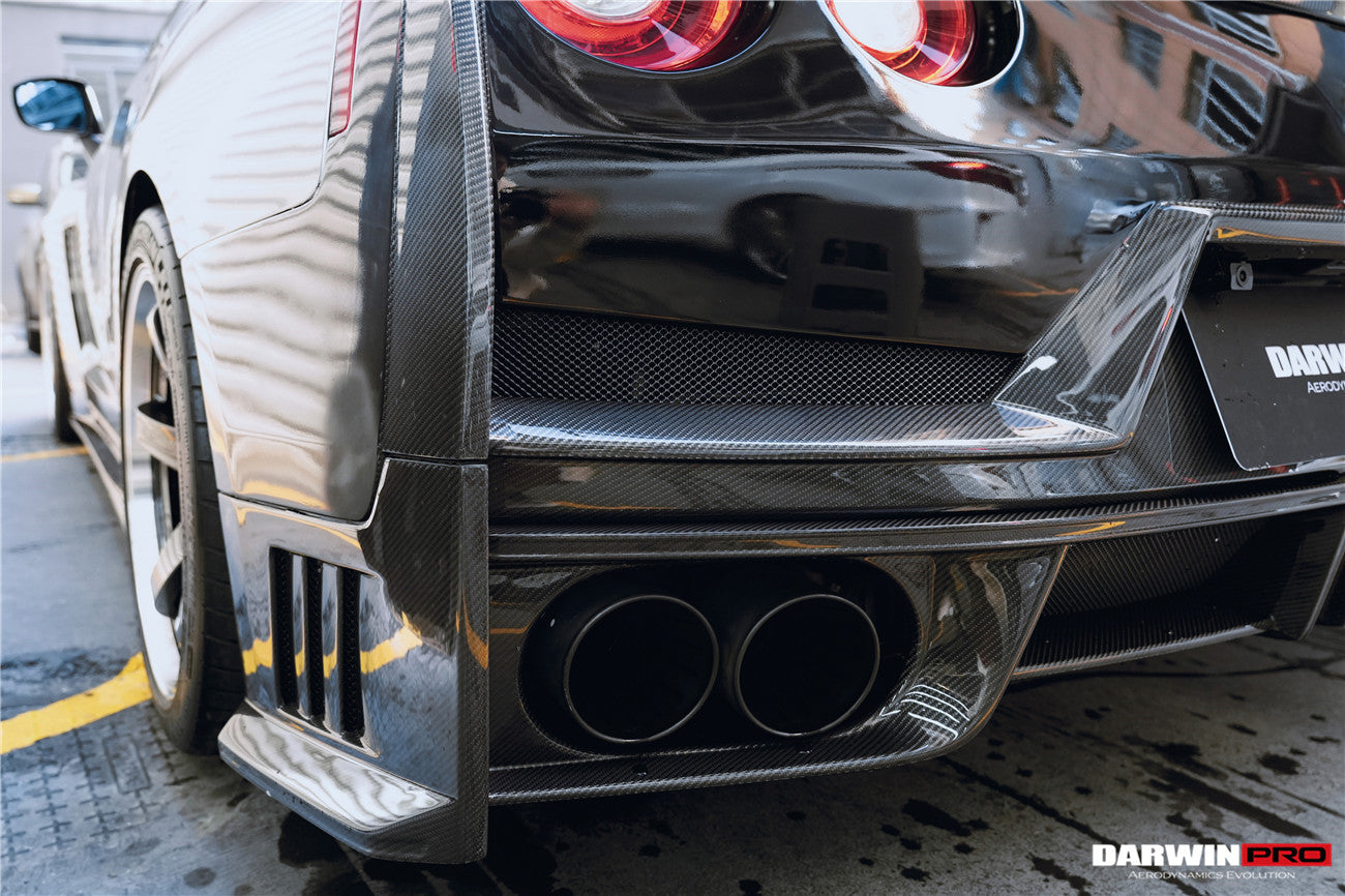 2008-2023 Nissan GTR R35 CBA DBA EBA 2024-Nismo Style Part Carbon Fiber Rear Bumper With Black Light - DarwinPRO Aerodynamics