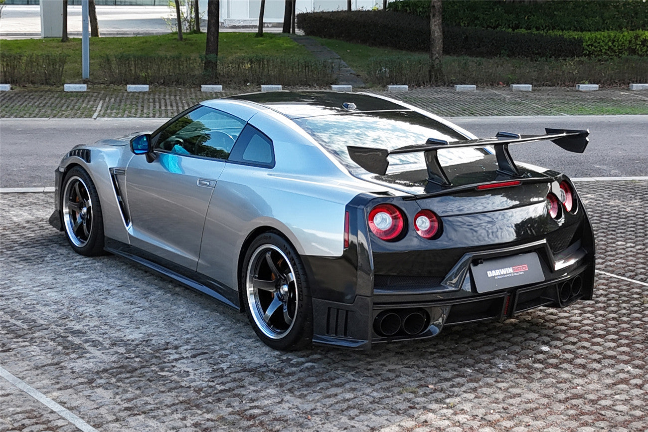 2008-2023 Nissan GTR R35 CBA DBA EBA 2024-Nismo Style Part Carbon Fiber Rear Bumper With Black Light - DarwinPRO Aerodynamics