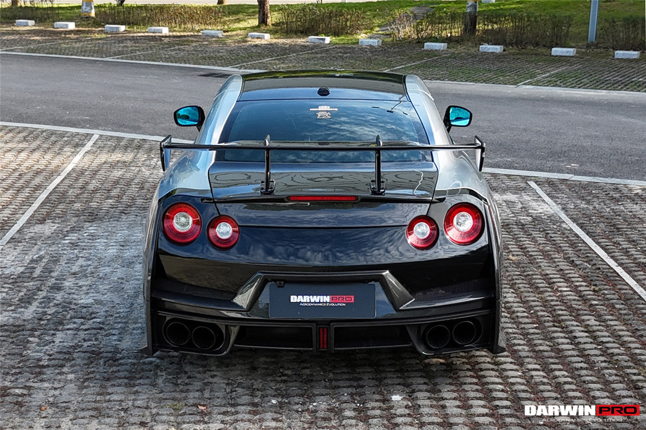 2008-2023 Nissan GTR R35 CBA DBA EBA 2024-Nismo Style Part Carbon Fiber Rear Bumper With Black Light - DarwinPRO Aerodynamics