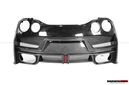 2008-2024 Nissan GTR R35 CBA/DBA/EBA 2024-Nismo Style Part Carbon Fiber Rear Bumper W/ Black Light - DarwinPRO Aerodynamics